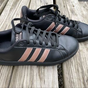 ADIDAS Black Cloudfoam Rose Gold Sneakers